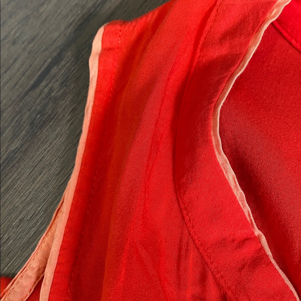 Anthropologie Maeve Red Sleeveless Button Down Top Size 12 - Picture 8 of 9